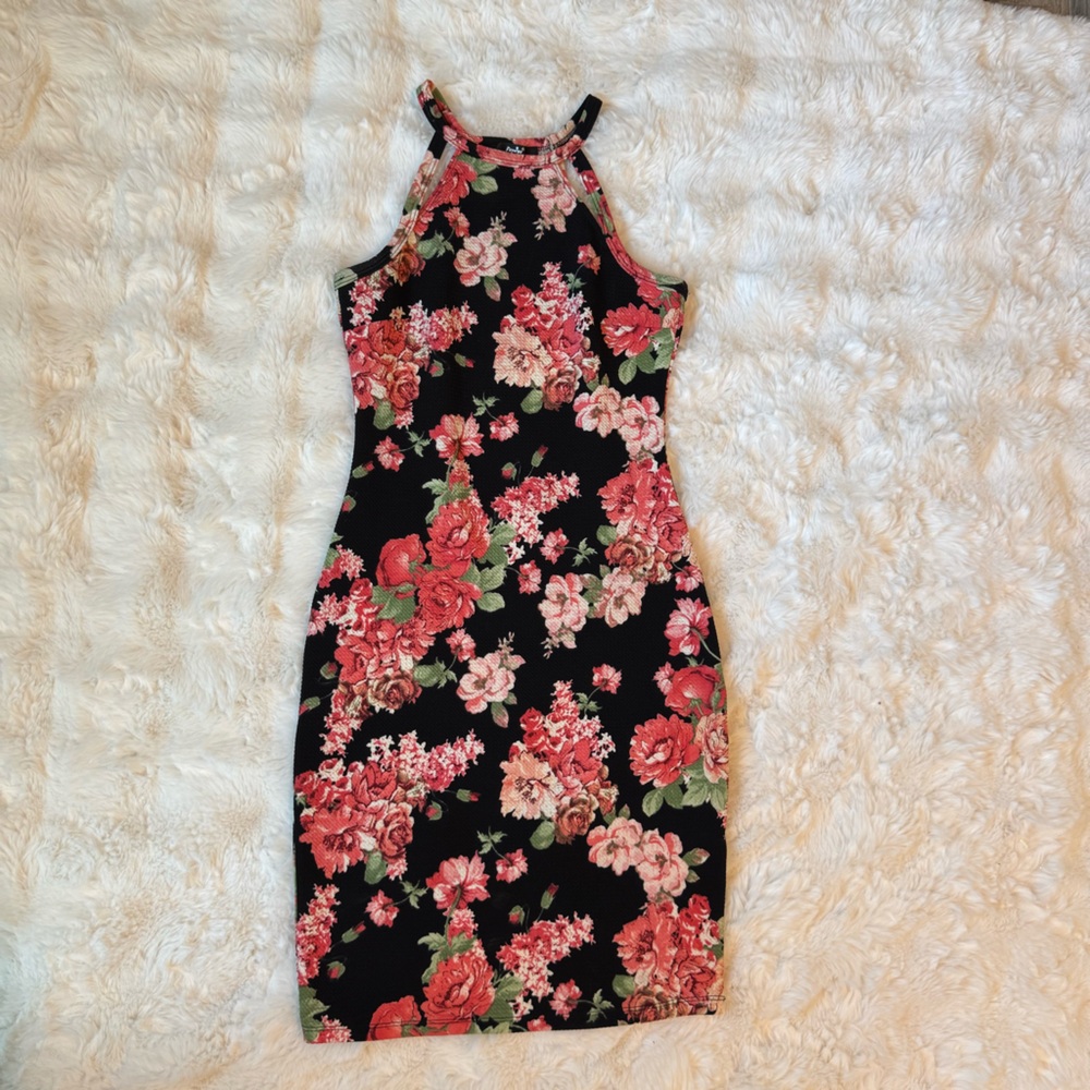 Papaya Black and Orange Floral Top